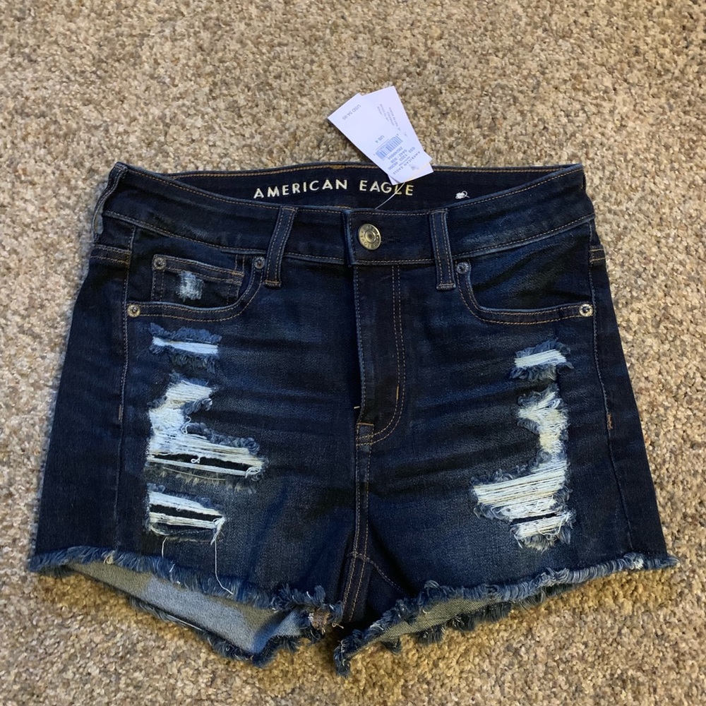 New American Eagle Distressed Jean Shorts